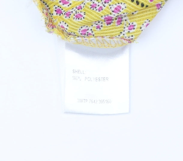 Womens UK Size 10 TEMT Yellow Cropped Blouse