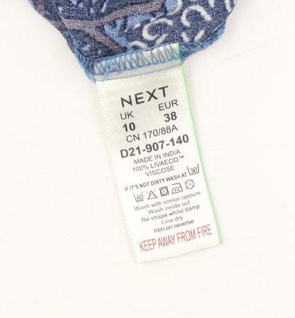 Womens UK Size 10 NEXT Blue  Blouse