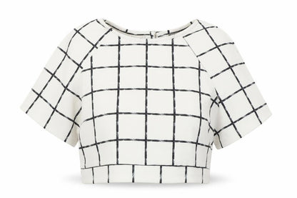 Womens UK Size 10 ASOS White Cropped Blouse