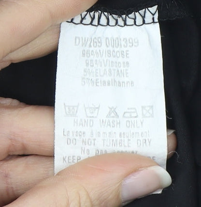 AX Paris Women's Black Beaded Short Sleeve Dress