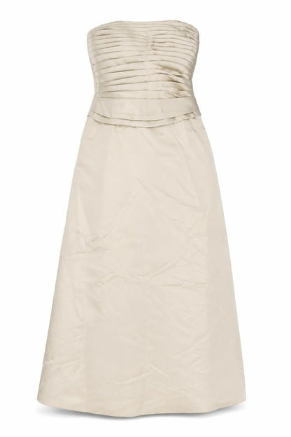 BHS Women's Beige Strapless Formal A-Line Dress