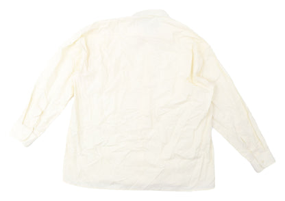Double Two Men's Ivory Button-Up Shirt, 16.5, Long Sleeve
