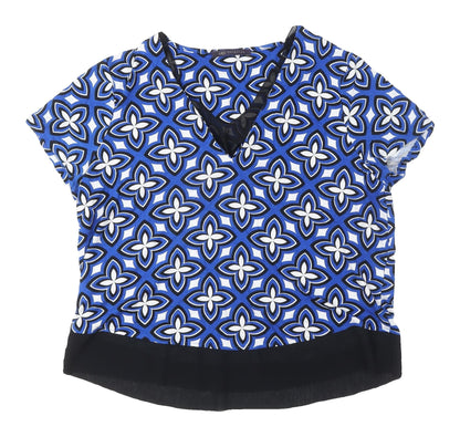 Womens UK Size 14 Marks and Spencer Blue Basic Blouse