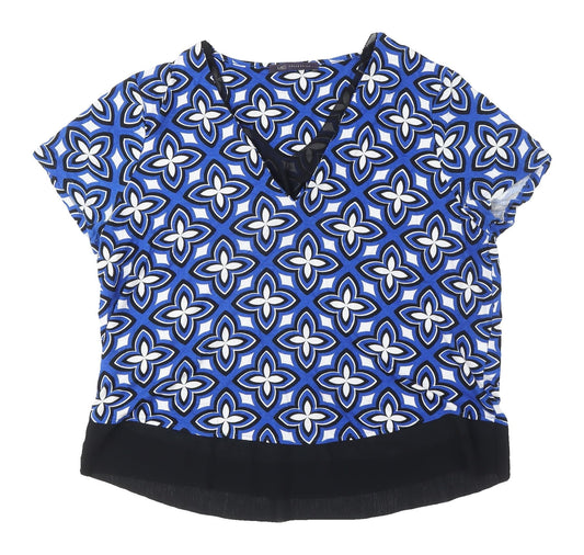 Womens UK Size 14 Marks and Spencer Blue Basic Blouse