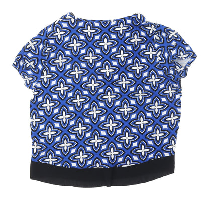 Womens UK Size 14 Marks and Spencer Blue Basic Blouse