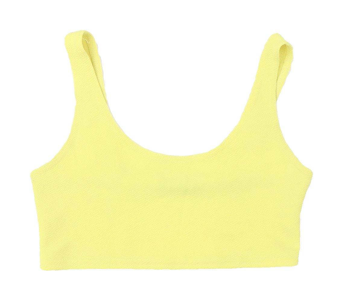 Boohoo Women's Yellow Cropped Tank Top Size 6