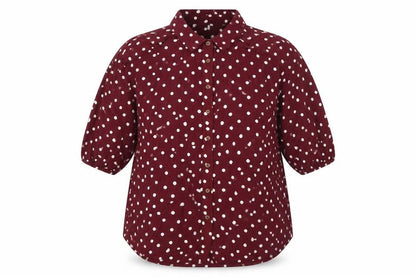 Womens UK Size 10 NEXT Red Basic Button-Up