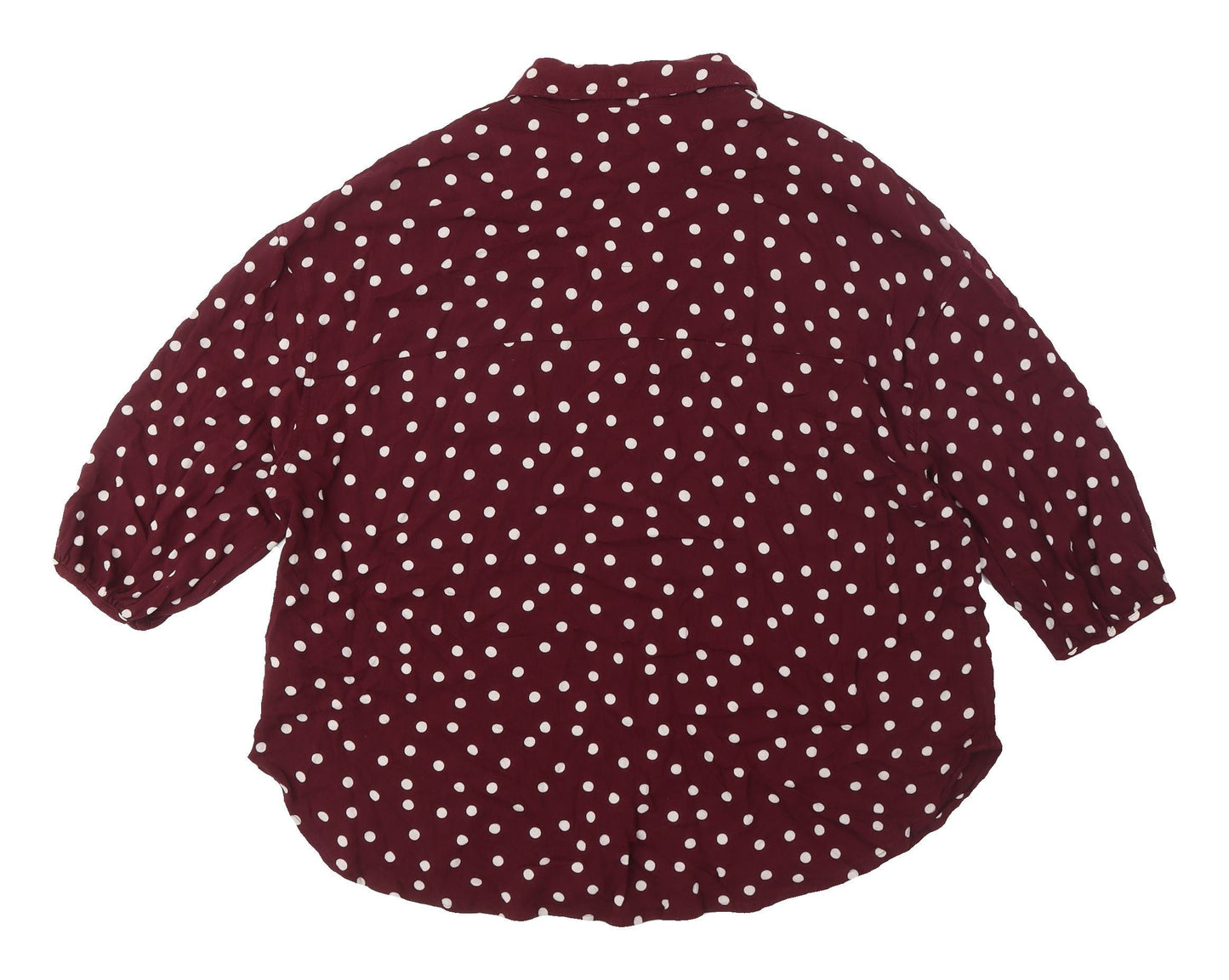 Womens UK Size 10 NEXT Red Basic Button-Up