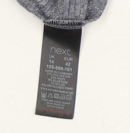 Next Women's Grey Long Sleeve Top Size 14