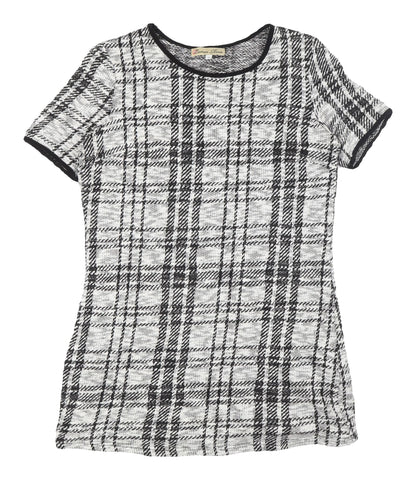 Cameo Rose Women's Plaid Shift Dress, Size 12, Black/White