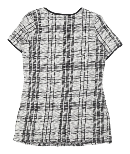 Cameo Rose Women's Plaid Shift Dress, Size 12, Black/White