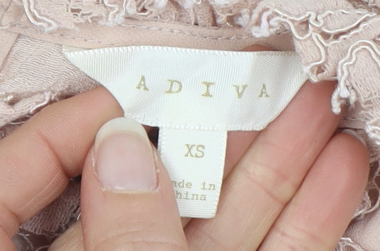 Womens UK Size XS Adiva Beige Camisole Blouse