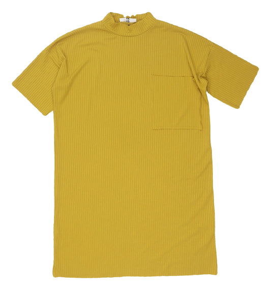 Missguided Yellow T-Shirt Dress for Women - Size 10