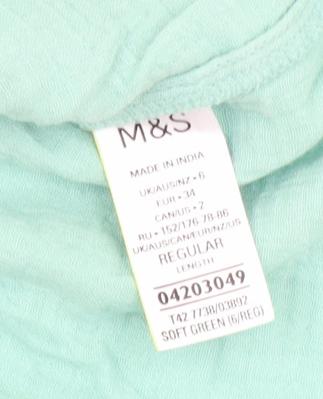 Marks and Spencer Women's Green Shift Dress Size 6