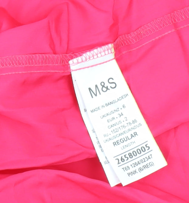 Marks and Spencer Pink Sleeveless Midi Dress Size 6