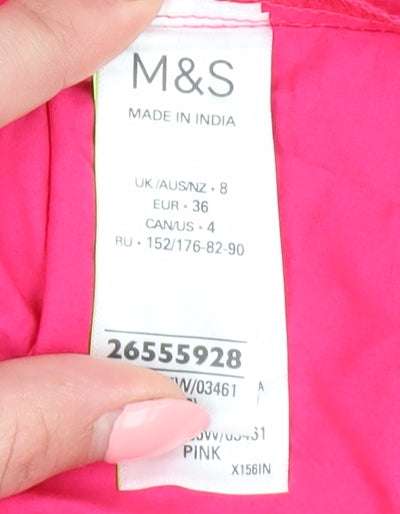 Womens UK Size 8 Marks and Spencer Pink Tunic Blouse