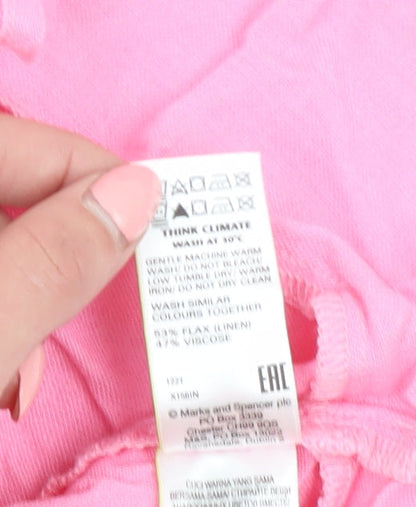 Marks and Spencer Women's Pink Sleeveless Dress Size 22