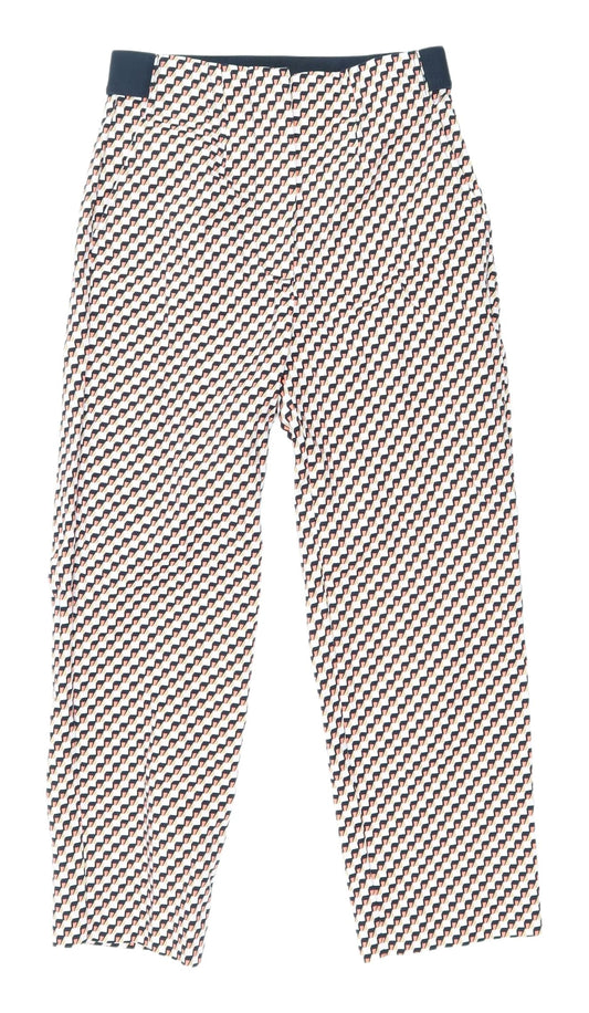 Womens UK Size 6 Marks and Spencer Regular Fit Cropped Multicoloured Trousers