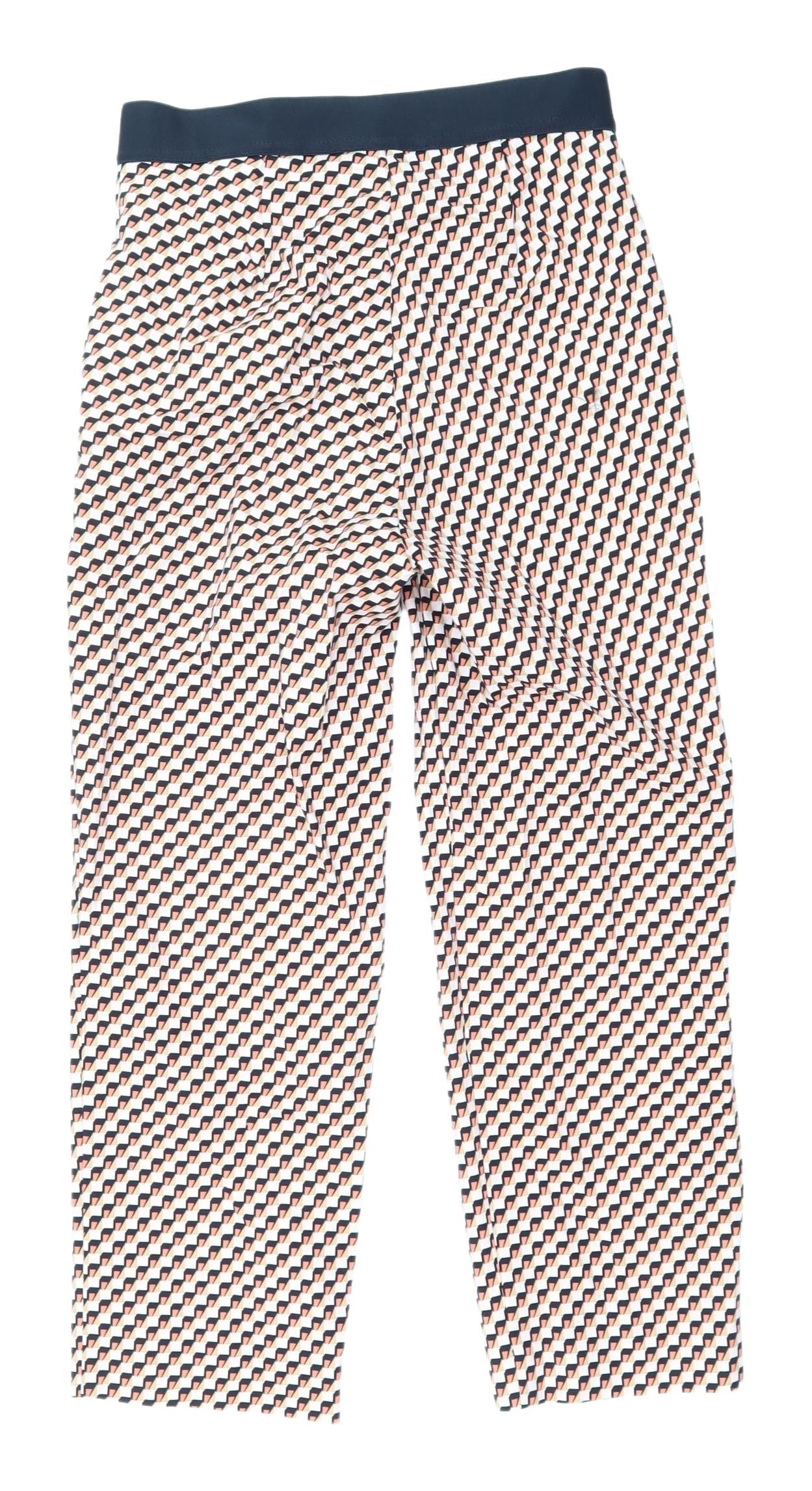 Womens UK Size 6 Marks and Spencer Regular Fit Cropped Multicoloured Trousers