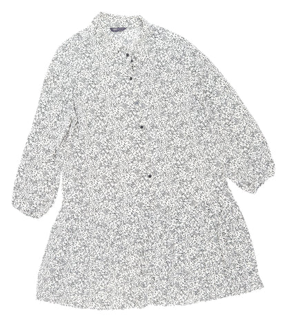 Marks and Spencer Women's Ivory Animal Print Shirt Dress Size 24