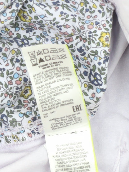 Womens UK Size 8 Marks and Spencer Regular Fit Chino White Trousers