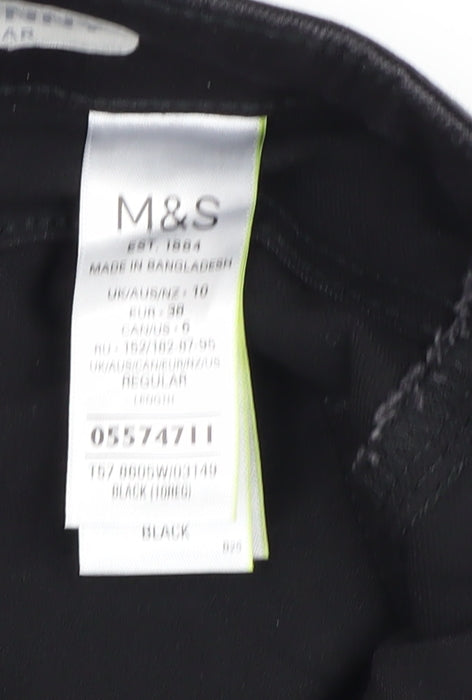 Womens UK Size 10 Marks and Spencer Regular Fit Skinny Black Jeans