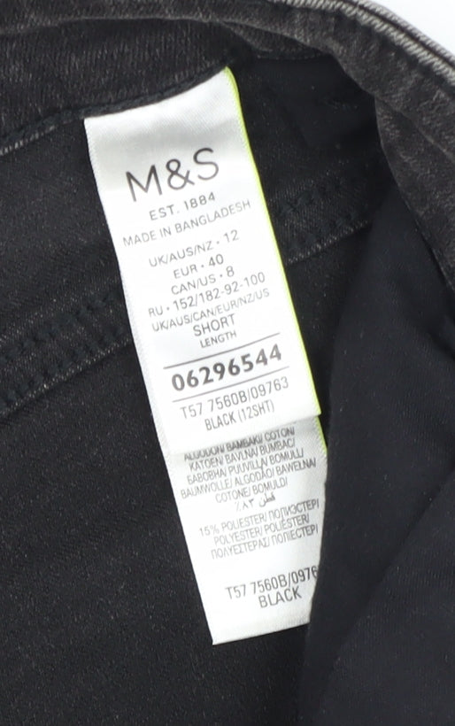 Womens UK Size 12 Marks and Spencer Regular Fit Skinny Black Jeans