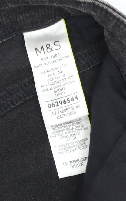 Womens UK Size 12 Marks and Spencer Regular Fit Skinny Black Jeans