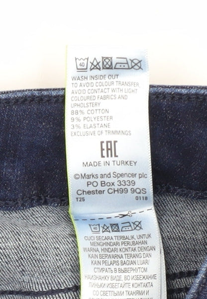 Womens UK Size 10 Marks and Spencer Slim Fit Skinny Blue Jeans