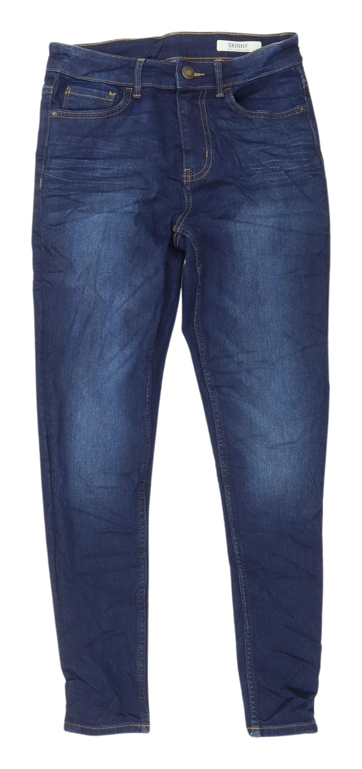 Womens UK Size 8 Marks and Spencer Regular Fit Skinny Blue Jeans