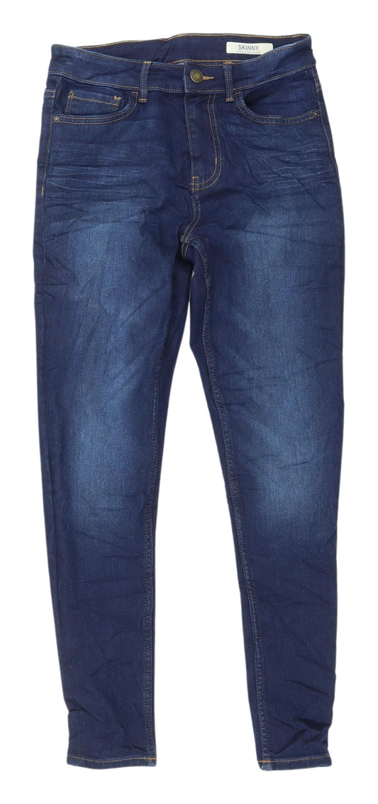 Womens UK Size 8 Marks and Spencer Regular Fit Skinny Blue Jeans