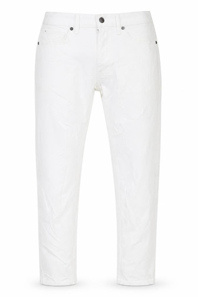 Mens UK Size 10 Marks and Spencer Regular Fit Skinny White Jeans