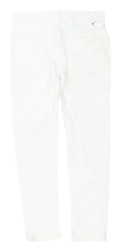 Marks and Spencer Men's White Skinny Jeans, Size 10, Stretch