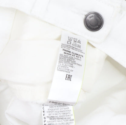Marks and Spencer Men's White Skinny Jeans, Size 10, Stretch