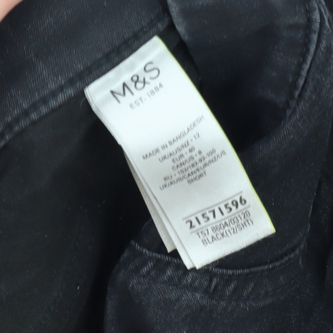 Womens UK Size 12 Marks and Spencer Regular Fit Jegging Black Jeans
