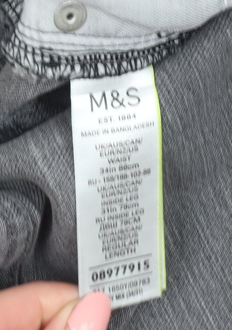 M&S Men's Grey Skinny Jeans - Size 34, Autumn Essential