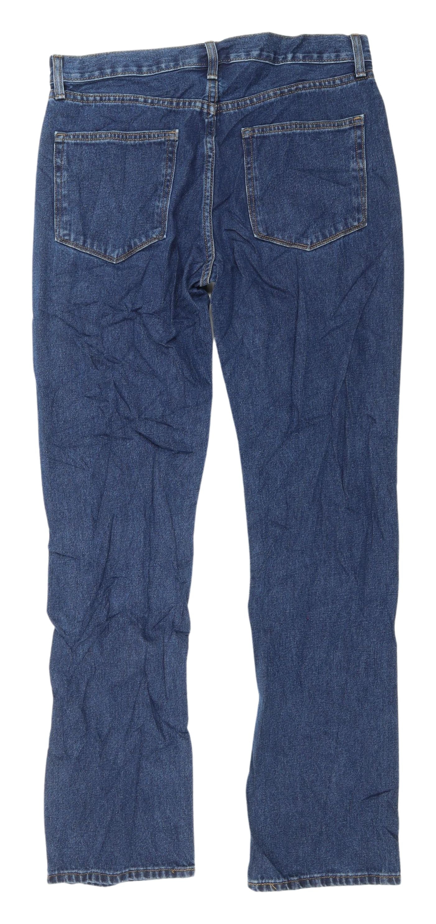 Marks and Spencer Men's Blue Straight Jeans, Size 32