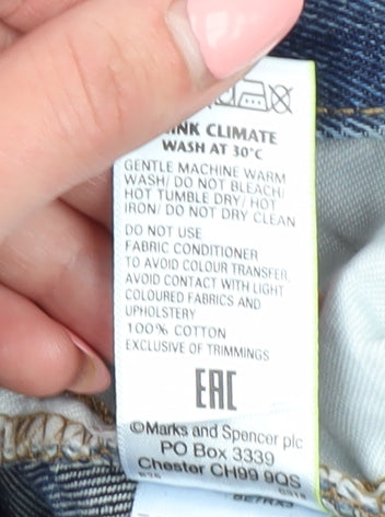 Marks and Spencer Men's Blue Straight Jeans, Size 32