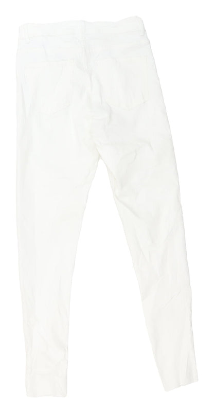 Womens UK Size 8 Marks and Spencer Regular Fit Skinny White Jeans