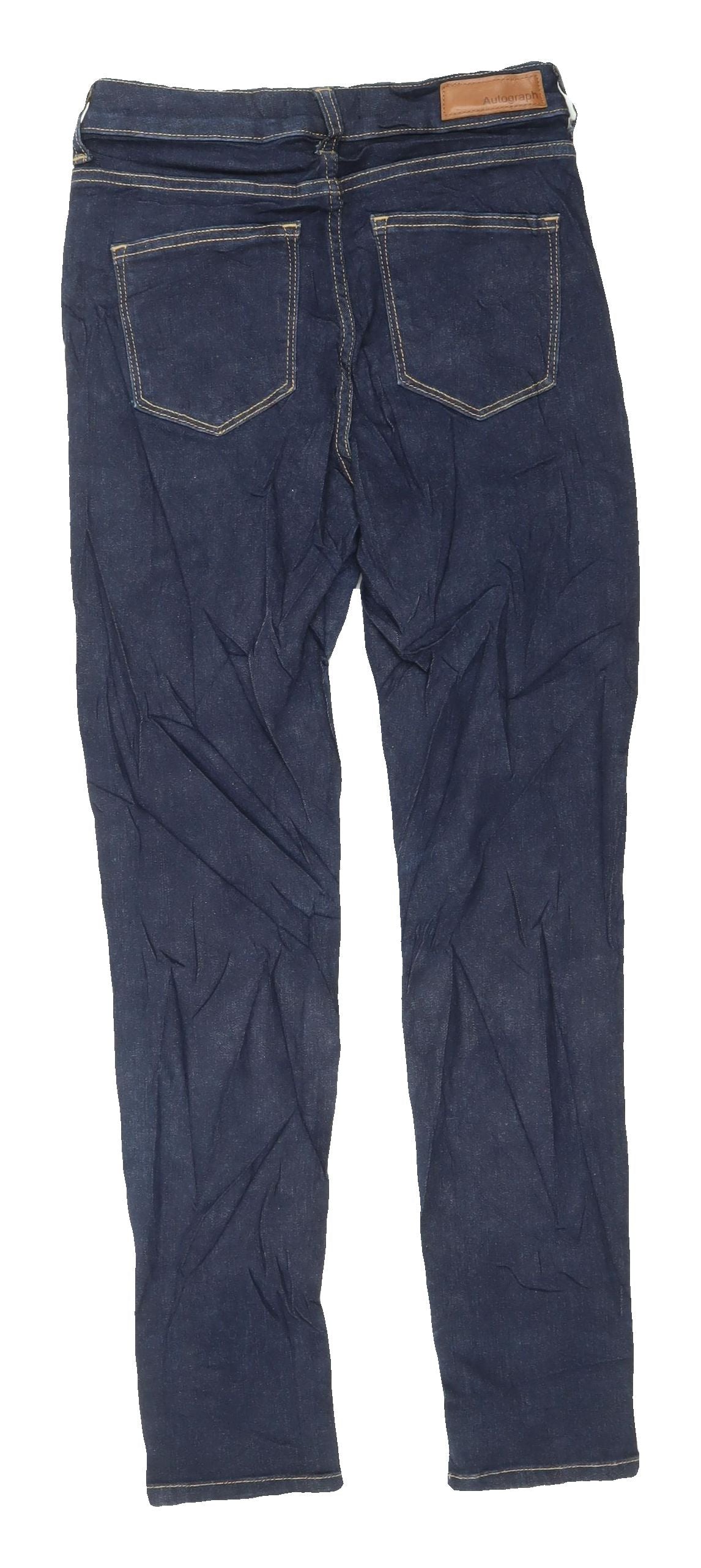 Marks & Spencer Women's Blue Skinny Jeans - Size 8