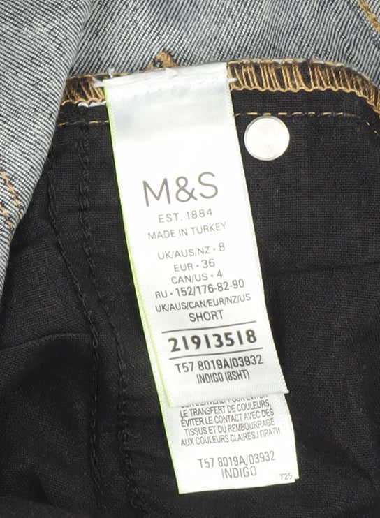 Marks & Spencer Women's Blue Skinny Jeans - Size 8