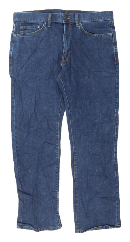 Marks and Spencer Men's Blue Straight Jeans - M