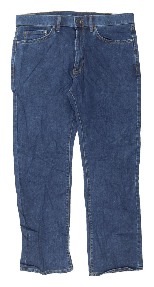 Marks and Spencer Men's Blue Straight Jeans - M