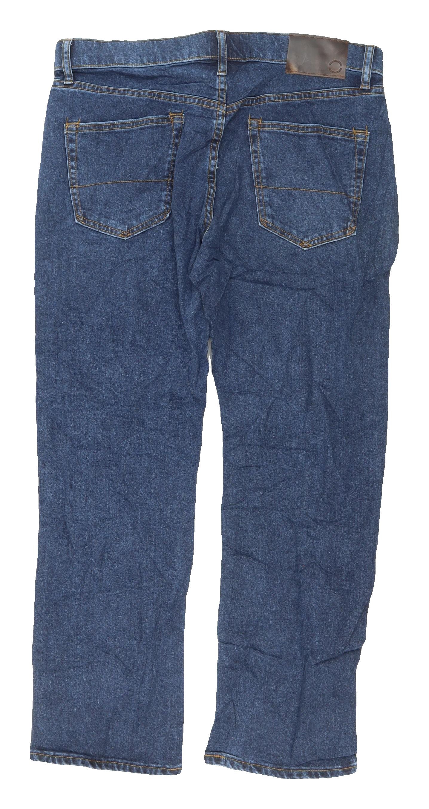 Marks and Spencer Men's Blue Straight Jeans - M