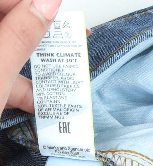 Marks and Spencer Men's Blue Straight Jeans - M