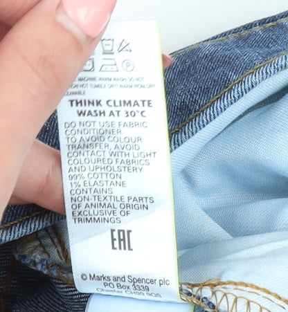 Marks and Spencer Men's Blue Straight Jeans - M