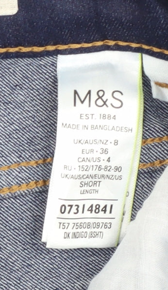 Womens UK Size 8 Marks and Spencer Slim Fit Skinny Blue Jeans