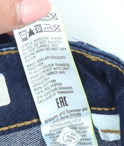 Womens UK Size 8 Marks and Spencer Slim Fit Skinny Blue Jeans