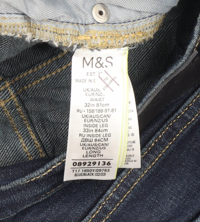 Womens UK Size L Marks and Spencer Slim Fit Skinny Blue Jeans