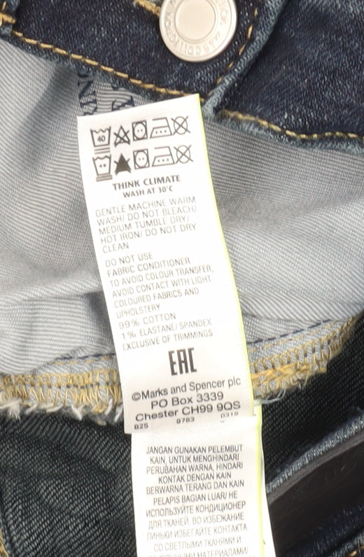 Womens UK Size L Marks and Spencer Slim Fit Skinny Blue Jeans
